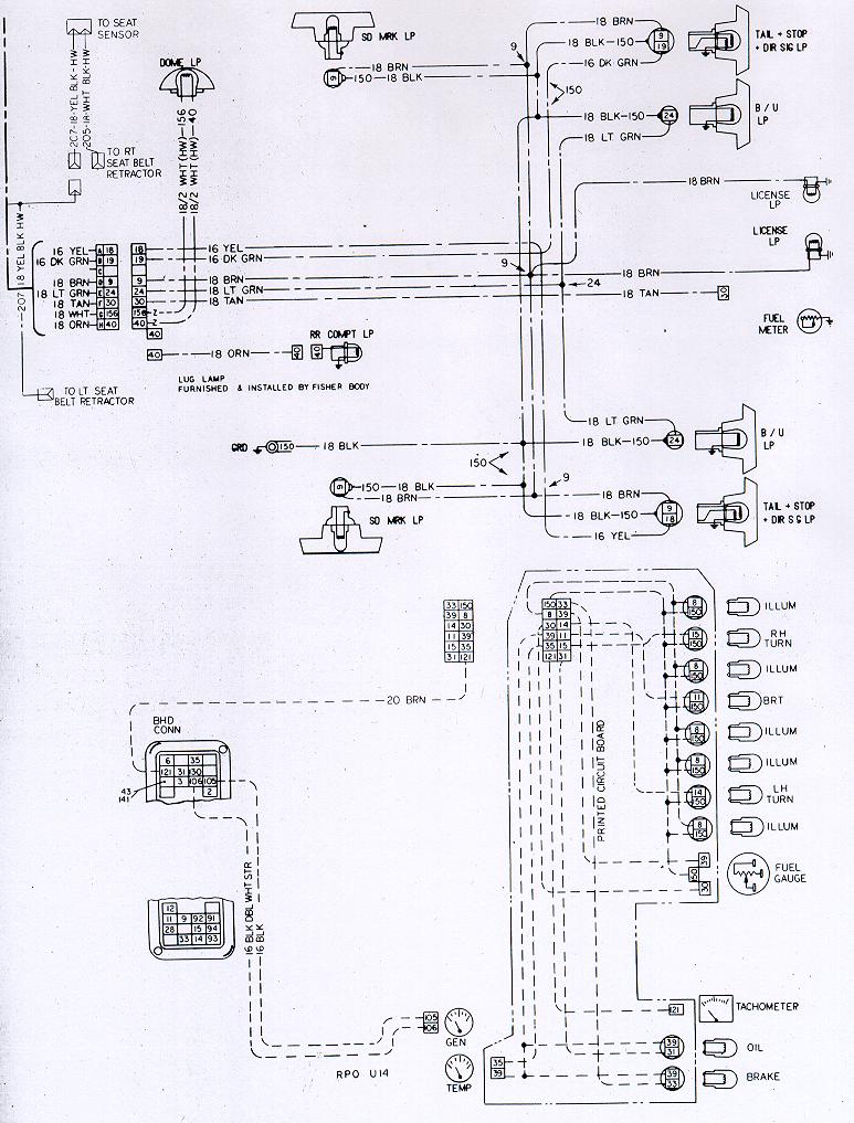 1973 Camaro Tail Light Wiring Schematic