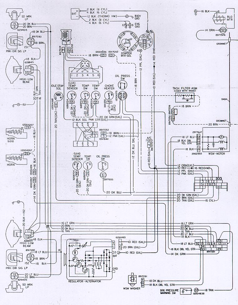 1978 Camaro Engine  U0026 Forward Light Wiring Schematic